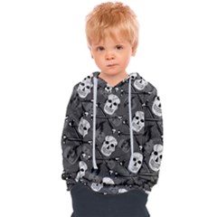 Skull Skeleton Pattern Texture Kids  Overhead Hoodie by Apen