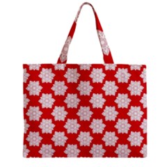 Christmas Snowflakes Background Pattern Zipper Mini Tote Bag by Apen