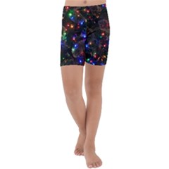 Christmas Lights Kids  Lightweight Velour Capri Yoga Leggings