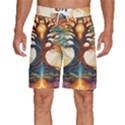 Tree Cosmic Spiritual Meditation Men s Beach Shorts View1