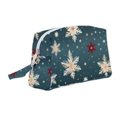 Snowflakes Winter Snow Wristlet Pouch Bag (medium) by Apen