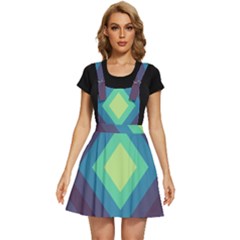 Pattern Blue Green Retro Design Apron Dress by Ravend