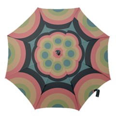 Circles Design Pattern Tile Hook Handle Umbrellas (medium)