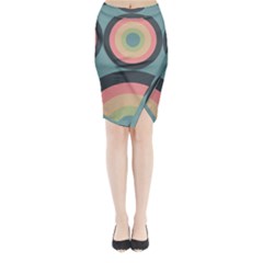 Circles Design Pattern Tile Midi Wrap Pencil Skirt