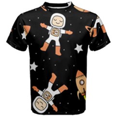 Astronaut Space Rockets Spaceman Men s Cotton T-shirt