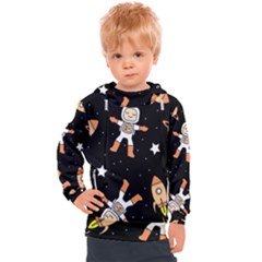 Astronaut Space Rockets Spaceman Kids  Hooded Pullover by Ravend