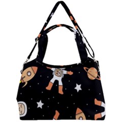 Astronaut Space Rockets Spaceman Double Compartment Shoulder Bag by Ravend