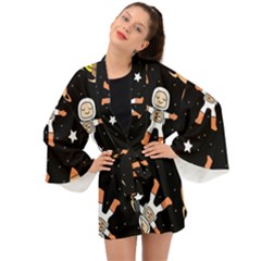 Astronaut Space Rockets Spaceman Long Sleeve Kimono