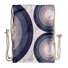 Circle Tile Design Pattern Drawstring Bag (large)