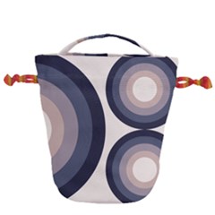 Circle Tile Design Pattern Drawstring Bucket Bag