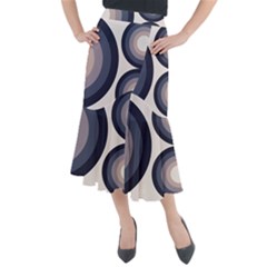 Circle Tile Design Pattern Midi Mermaid Skirt
