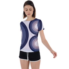 Circle Tile Design Pattern Back Circle Cutout Sports T-Shirt