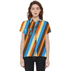 Pattern Triangle Design Repeat Short Sleeve Pocket Shirt