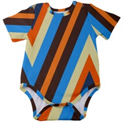 Pattern Triangle Design Repeat Baby Short Sleeve Bodysuit