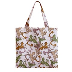 Pattern Design Art Decoration Zipper Grocery Tote Bag by Ravend