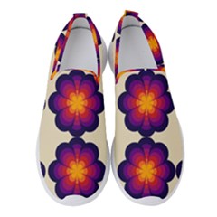 Flower Pattern Design Seamless Women s Slip On Sneakers