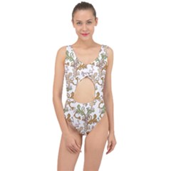 Pattern Design Art Decoration Center Cut Out Swimsuit