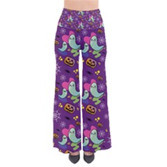 Pumpkins Ghosts Skeleton Pattern So Vintage Palazzo Pants