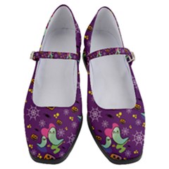 Pumpkins Ghosts Skeleton Pattern Women s Mary Jane Shoes by Ravend