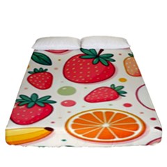 Fruit Sweet Pattern Fitted Sheet (king Size) by Ravend