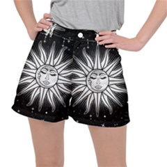 Sun Moon Star Universe Space Women s Ripstop Shorts