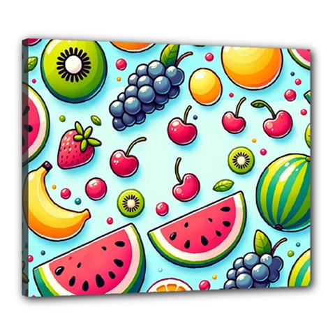 Fruits Sweet Pattern Canvas 24  X 20  (stretched)