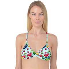 Fruits Sweet Pattern Reversible Tri Bikini Top by Ravend
