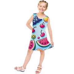 Fruits Sweet Pattern Kids  Tunic Dress by Ravend