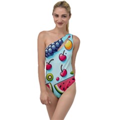 Fruits Sweet Pattern To One Side Swimsuit