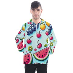 Fruits Sweet Pattern Men s Half Zip Pullover