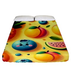 Fruits Fresh Sweet Pattern Fitted Sheet (king Size) by Ravend