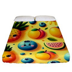 Fruits Fresh Sweet Pattern Fitted Sheet (california King Size) by Ravend