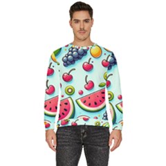 Fruits Sweet Pattern Men s Fleece Sweatshirt