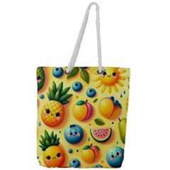 Fruits Fresh Sweet Pattern Full Print Rope Handle Tote (large)