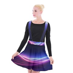 Cosmic Galaxy Quantum Art Nature Suspender Skater Skirt