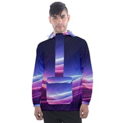 Cosmic Galaxy Quantum Art Nature Men s Front Pocket Pullover Windbreaker