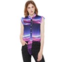 Cosmic Galaxy Quantum Art Nature Frill Detail Shirt View1