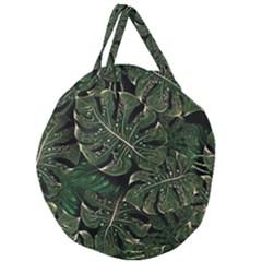 Monstera Plant Tropical Jungle Giant Round Zipper Tote