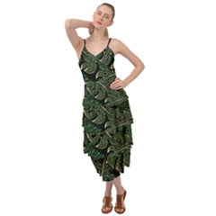 Monstera Plant Tropical Jungle Layered Bottom Dress by Ravend