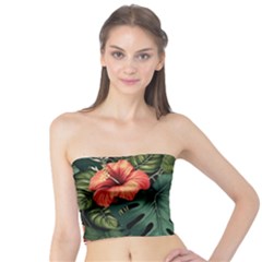Flowers Monstera Foliage Tropical Tube Top by Ravend