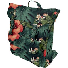 Flowers Monstera Foliage Tropical Buckle Up Backpack