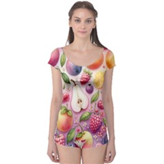 Fruits Apple Strawberry Raspberry Boyleg Leotard 