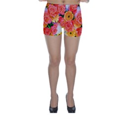 Bouquet Floral Blossom Anniversary Skinny Shorts