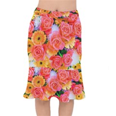 Bouquet Floral Blossom Anniversary Short Mermaid Skirt