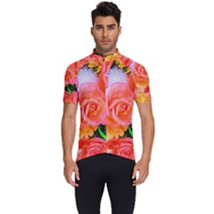 Bouquet Floral Blossom Anniversary Men s Short Sleeve Cycling Jersey