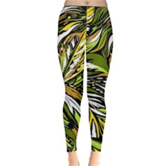 Foliage Pattern Texture Background Everyday Leggings  by Ravend