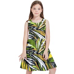 Foliage Pattern Texture Background Kids  Skater Dress