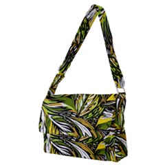 Foliage Pattern Texture Background Full Print Messenger Bag (m) by Ravend