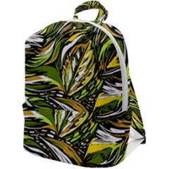 Foliage Pattern Texture Background Zip Up Backpack