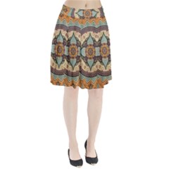 Mandala Floral Decorative Flower Art Pleated Skirt